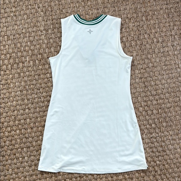 Tuckernuck White Mini Dress with Green Trim - Picture 4 of 5